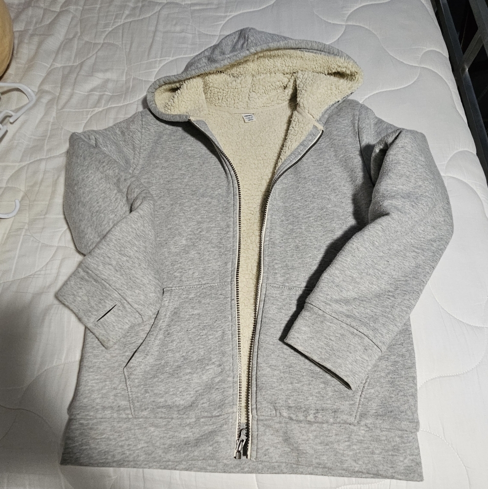 Soft sherpa lined zip hoodie